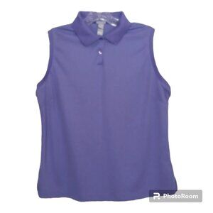 Page & Tuttle Shirt Women's XL Purple Sleeveless Golf Polo Collared Outdoor Mom